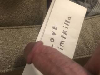 A cock tribute for my friend PIMPKILLA, before stroking it a little!