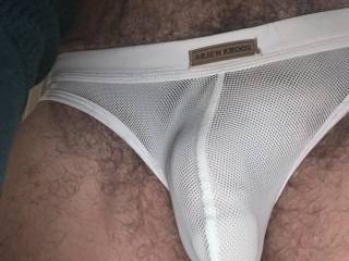 My cock felt so good packed in my sport briefs