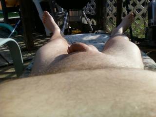 Just out by the pool for a my daily dose of vitamin d; wishing i had a busty lady to soak up the sun with me..