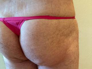 Modeling my pink thong. Hope you like as much as I do!
