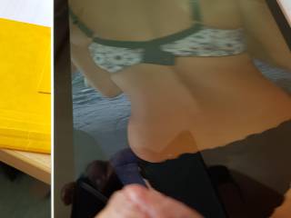 Her trib wish..dangerous now..at work under office desk