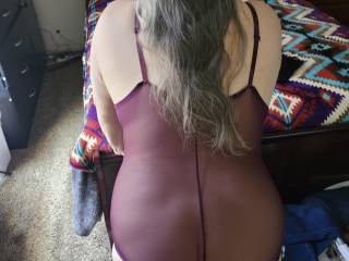 Wife posing in sheer outfit