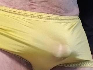 Love playing with my cock while wearing panties wish someone else would play with me