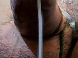 My cock tied, cum on its own without touching it 5