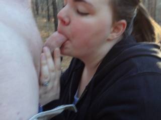 kitten sucking outside