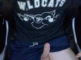 Dick out of shorts