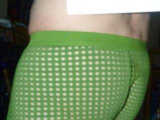 A butt and side view of my mesh undie as I stand... FZ 150 camera was used.