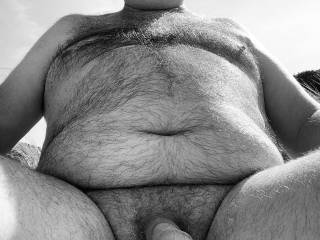 BW image at the beach up close and personal