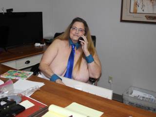 I dared my Wife to get Naked at work. She’s works in a pretty busy office with people normally wondering in and out, it was a Friday afternoon, the reception desk was at lunch, 
Front Door was unlocked, and her office is right beside the Reception Desk