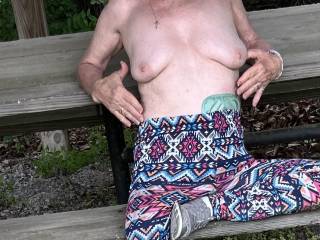 My tits out in public, do you like ?