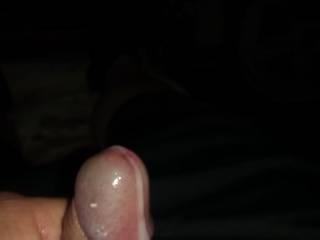 I had a quick cock stroking in work would you lick it off and most of my cum dripped down my shaft and balls