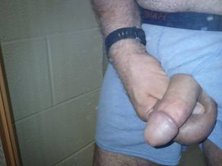 My dick and balls hanging out of my undies