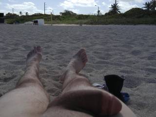 Laying on the beach