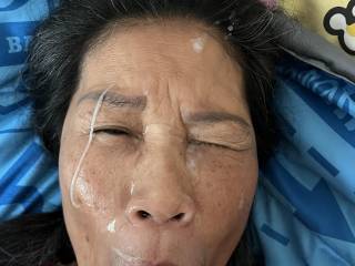 Cum over edge of eye