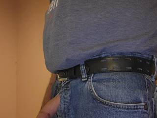 Dick in jeans