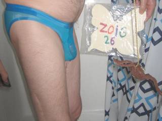 A side view as I stand during a shower as I wear my undie...S70 camera was used.