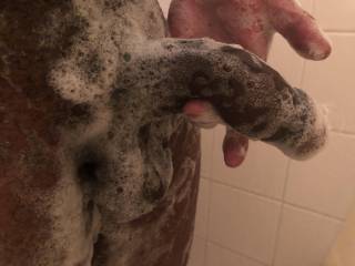 Shower twice a day to keep him clean n ready.