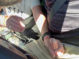 Don’t cum on the seatbelt