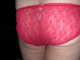 I like my red lace panties