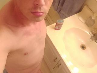 I just got done getting a shower and shaved.