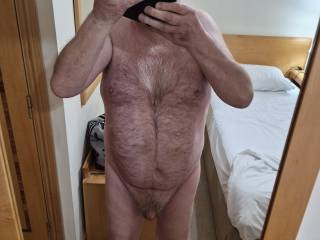 After the previous photo I also took a photo in standing position in front of the same mirror.