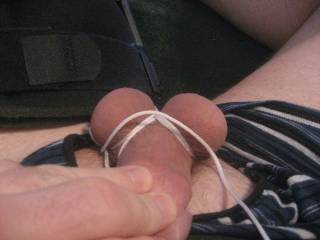 tieing my balls