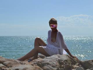 she was very wet, not from the water, and from desire