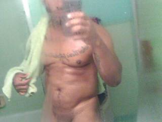 Me fresh out the hot foggy shower