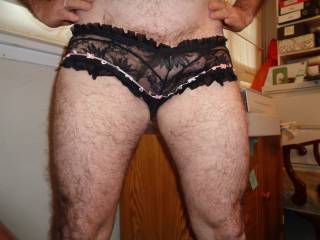 I do so enjoy wearing sexy underwear,,, especially if they are black lace panties