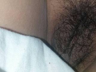 Marilou flash her hairy pussie, do you want her to shave?