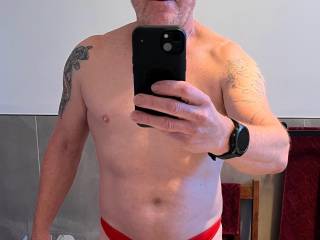 Modelling new g-string.
Would you like to see me in public wearing these?