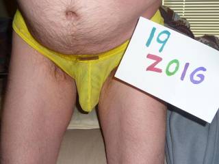 A frontal view of my undie as I stand near my bed...Z4 camera was used.