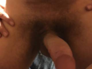 Just a hard cock about to penetrate my babe.