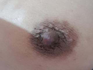 Close up of E's nipple