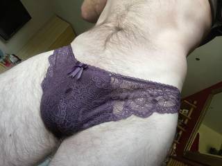 Playing in my wife’s pantie drawer.