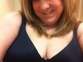 Showing off her new sexy black bra! Can't wait to see what's underneath...