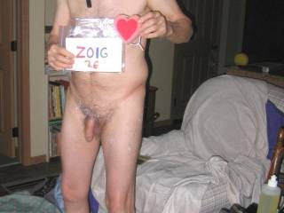 A body frontal as I stand with lube on my body. S70 camera was used.