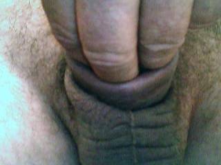 i got 3 of my great big fingers in the foreskin, what would you try and stick in there? maybe your tongue, another cock ?