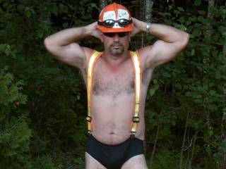 Ladies....It is hot hot hot in the middle of a forest fire..what do you think of my hubby