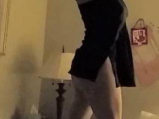 Posing in her little slut outfir before she hets pounded out. Do you want her to dance for you?