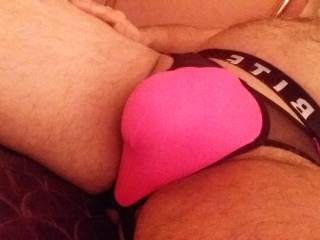 Mature bulge in jockstrap.
