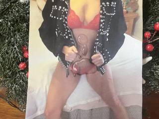 Mrs Sonny4jo in her naughty Christmas outfit receiving her Christmas Cum 🎄💦💦💦💦