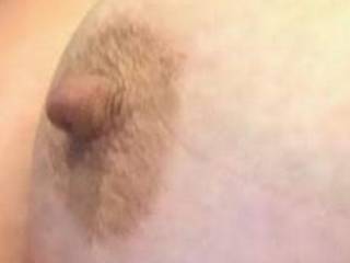 Close up view of my nipple.
