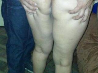 Friend showing her big ass that will be eaten.