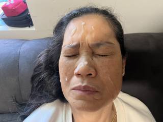 Christmas morning before visiting her relatives