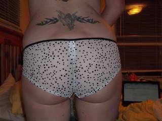 Just modeling some of the new panties for the hubs! ;) He loves and ass shot. Do you?