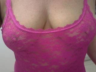 Do you like my tits in my new pinky lace?