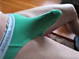 still in my undies but getting hard