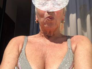 Kisses to you, while having some tan first day. Maggy