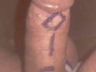 Was masturbating last night and decided to write on my cock!